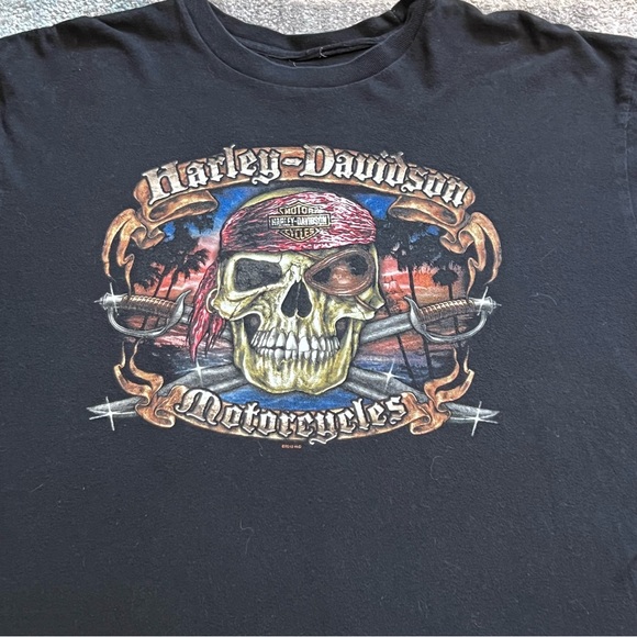 Harley Davidson Motorcycle Pirate Skull Orlando Florida HD T Shirt XL - Picture 9 of 10